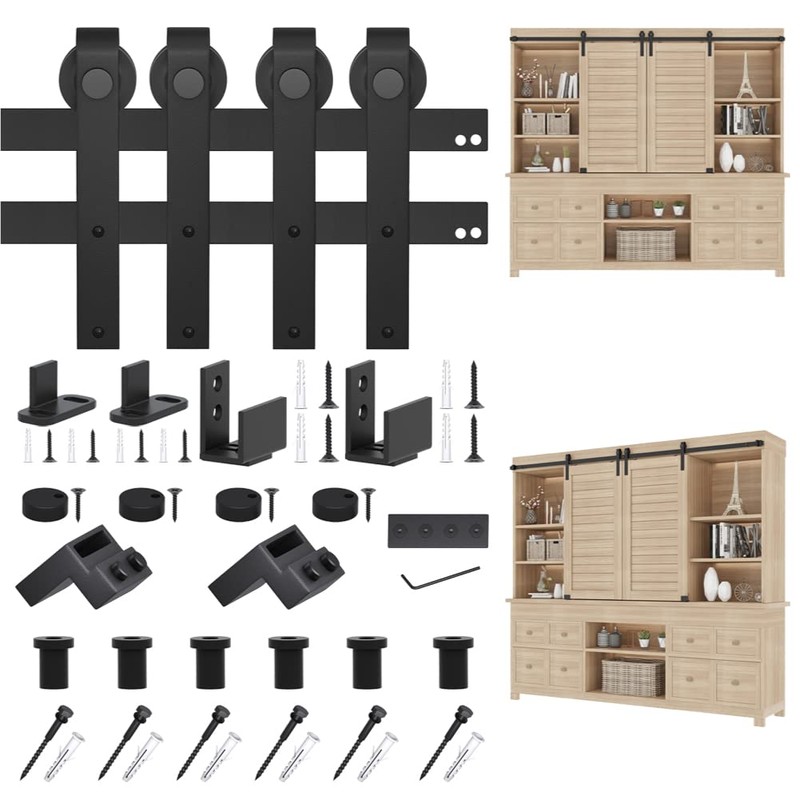 ZEKOO 7FT Super Mini Sliding Barn Door Hardware Kit for