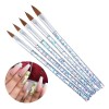 5 Pinceles Para Aplicacion Acrilico 3d Mano Alzada Uñas