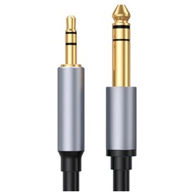 H.May Aux Cable,3.5mm to 6.35mm Stereo Cable,Male to Male Audio Cable,One-to-One Audio Cable Compatible with Computers,Amplifiers,Speakers,Laptops,Mixing Consoles,Sound (5 meters)