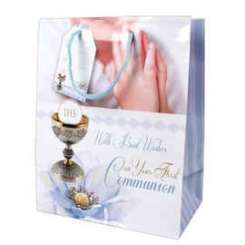 Gift Bag 23x18cm First Holy Communion - Religious Occasion - Blue 0819