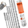 BAUBECK SDS Plus Drill Bit Set for Concrete [7-Piece -