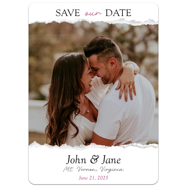 Custom Save the Date Cards for Weddings - Personalized Save
