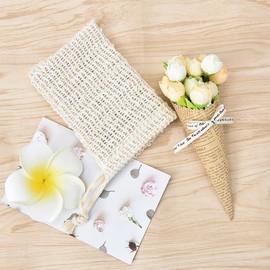 Kingsie 10 Piece Whisk Net Soap Bag Soap Bag Soap Bag Natural Linen Bath Soap Saver Bag Natural Soap Net Pouch