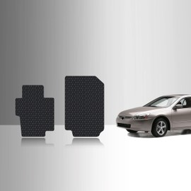 TOUGHPRO Floor Mats Accessories (Front Row Set) for Honda Accord (Sedan) All Weather Heavy Duty (Made in USA) Black Rubber 2003 2004 2005 2006 2007