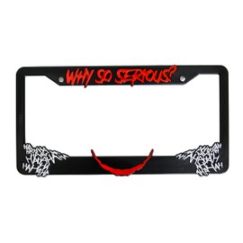 Holder for License Plate License Plate Holder for Joker Why So Serious 3D Raised License Plate Frame (Red&White) Mod-L07P-2
