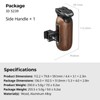 SmallRig Wooden Side Handle for Camera Cages with NATO Clamp,