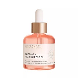 BIOSSANCE Squalane and Vitamin C Rose Oil Facial Brighten Hydrate Firm Skin 30ml