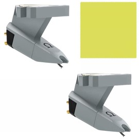 Ortofon Omega 1e OM - Elliptical Moving Magnet Listening Cartridge (2-Pack) Bundle with Liquid Audio Polishing Cloth