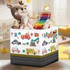 BENGRONGAE Cube Storage Bin, 13 Inch Cute Cartoon Excavator Collapsible