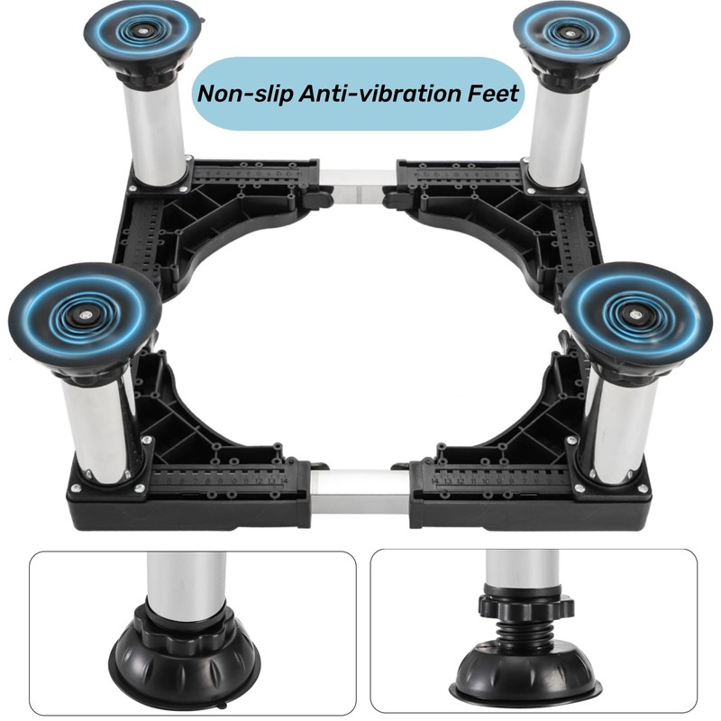 8.3"-9.5" Height Mini Fridge Stand, Washing Machine Pedestal with 4