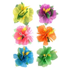 SHATCHI, Flower Hair Clip Assorted Beautiful Double Orchid Flower Hairpin for Women Girls Bridal Wedding Party Beach Hawaiian Hairstyle Accessories Multicolor 3 Pack