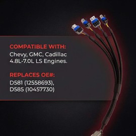 Powkos 2PCS Ignition Coil Harness Connector LSX-Relocation Compatible with Chevy GMC Cadillac 4.8L 5.3L 6.0L 6.2L 7.0L LQ9 LQ4 LS2 LS3 LS7 LSX Replaces D581 12558693 D585 10457730