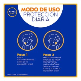 Protector Solar Facial NIVEA SUN Control Brillo Tono Medio, Cobertura de larga duración FPS50 50ml, Bloqueador Solar                                  