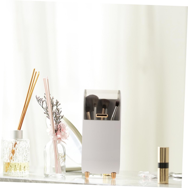 OHPHCALL 1pc Transparent Makeup Brush Storage Container Stylish and Compact