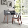 Versanora Creativo Work Study Table Desk with Storage Drawer Shelf