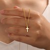 TINGN Gold Cross Necklace for Women 14K Gold Plated Cross