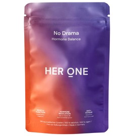 HER ONE No Drama - Hormones Balance + Natural Iron from Curry Leaf Extract + Holistic Ayurvedic Formula, 60 Vegan Capsules