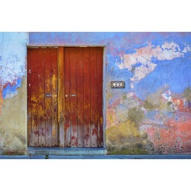 TORO DEL ORO House Numbers. Numbers and Letters on Tile. Glazed Ceramic, Hand Painted Dry Rope Technique. Names and Addresses. Mosaic Design Medium 5.5x10.5cm (Number Five "5")