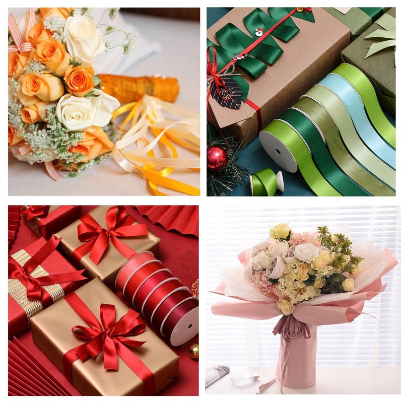 GAKA FAVOR Satin Ribbon White 25 mm, 90 Metres Decoration