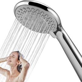 Handheld Shower Head Replacement for Bathroom - Elegant Upgraded Adjustable - 5 Shower Experiences - Fits Your Shower Hose