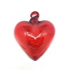 MexHandcraft Red 3.5 inch Medium Hanging Glass Hearts (Set of
