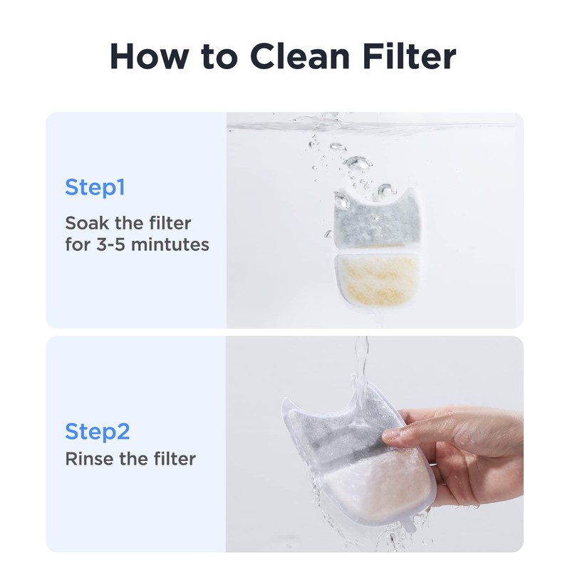 6 Pack Cat Water Fountain Filter & 6 Pack Pump