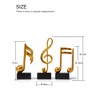 Amoy-Art 3 x Decorative Sculptures Music Note Figures Treble Clef