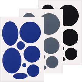 Pndeyo 24pcs Puffer Down Jacket Patches, Self-Adhesive Nylon Repair Patch, Waterproof Stick on Tape for Coat Clothing Tent Sleeping Bags Ski Pants Holes Repairing- Blue & Black & Gray