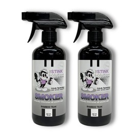 The Stink Solution Smoke Odor Eliminator Spray - Completely Remove Smoke Smell From House, Car, Clothes, Hands, Hair, & More - Best Odor Eliminator For Smoke - Bamboo Teak Fragrance - 2 16 oz Bottles
