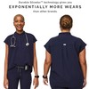 FIGS Rafaela Oversized Scrub Top for Women — Navy Blue,