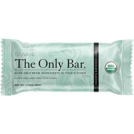 Truvani Plant Based Snack Bar | Chocolate Mint Single Bar | 7g Protein | USDA Organic and Vegan | The Only Bar | Dairy, Soy, and Gluten Free | Individually Wrapped