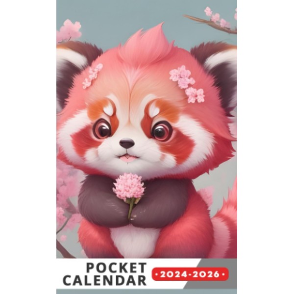Pocket Calendar 2024 - 2026 With Moon Phase: Three-Year Monthly