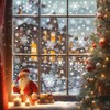 CAKKVDE 10 Sheets Christmas Window Stickers,Reusable Christmas Snowflake Stickers,Removable Static