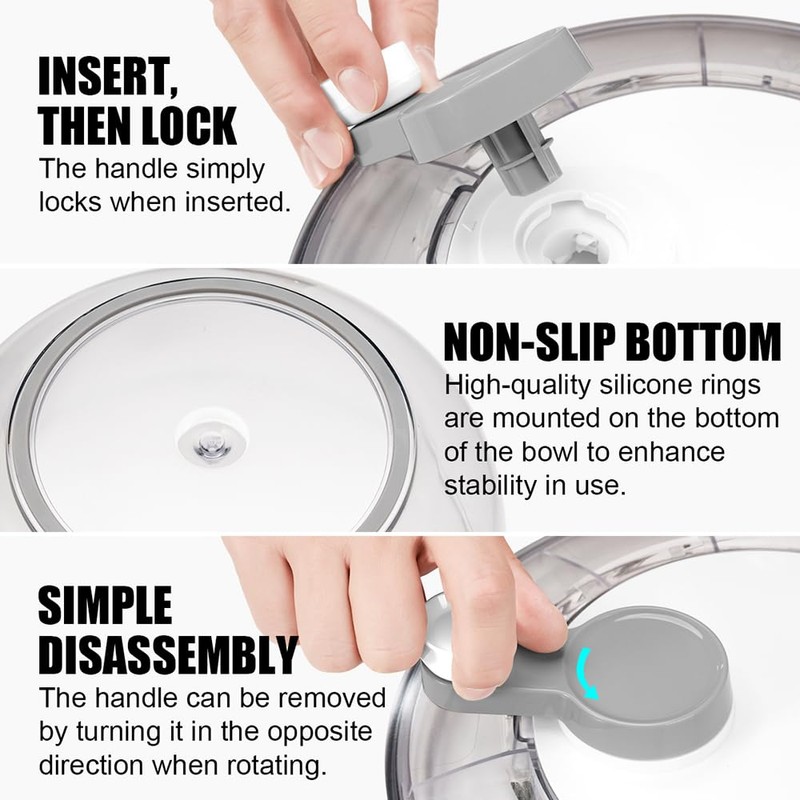 KEOUKE Salad Spinner and Vegetable Chopper Set with 3 Blades,