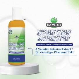 Myoc Liquid Rosemary Extract – Natural Herbal Extract for Skincare, Personal Care & Culinary Applications - 3.38 Fl Oz / 100ml