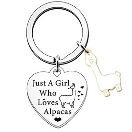 SDOFY Alpaca Gifts for Girls Alpaca Keyrings for Women Alpaca Lovers Gift Just a Girl Who Loves Alpacas