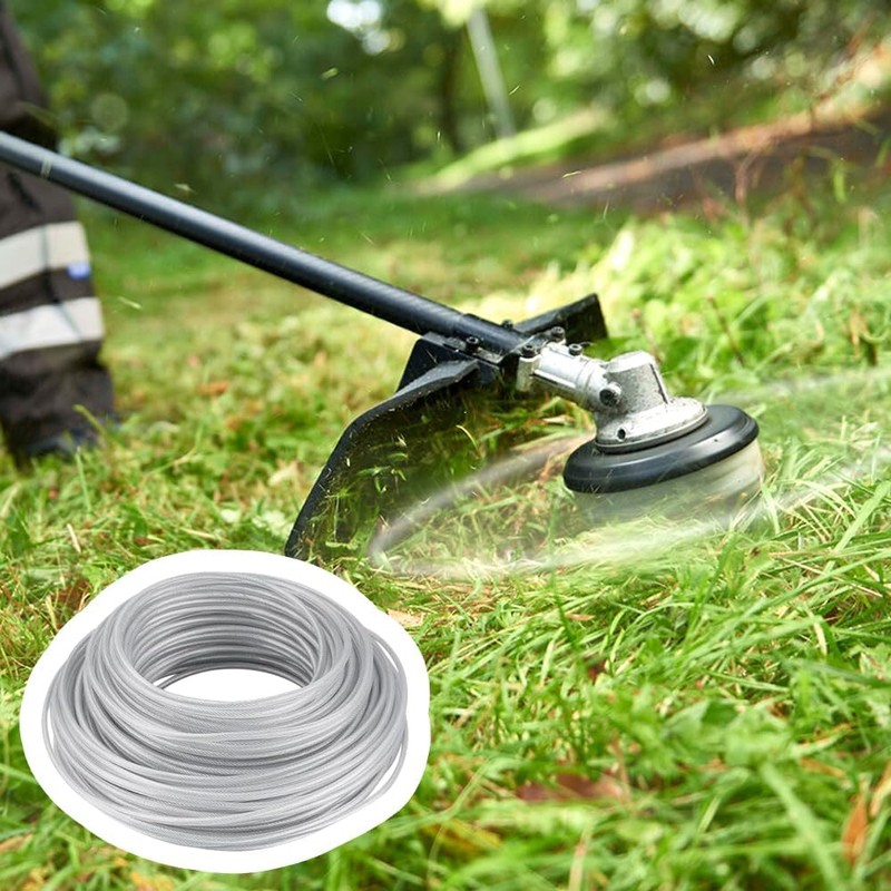 SKIKHN Steel Wire Trimmer Line, 3 mm x 45 m