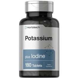 Horbaach Horbäach Potassium Chloride Supplement  Plus Iodine  180 Vegetarian Tablets.