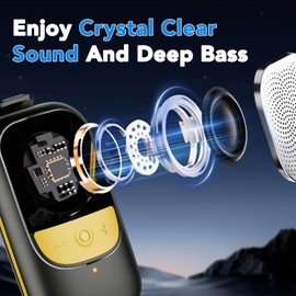 Tiksounds Small Bluetooth Speaker, Mini Speaker Built-in Mic, Speakers Bluetooth Wireless with 15 Hours Playtime, Hands-Free Call, IP67 Waterproof Portable for Hiking/Biking, Gifts for Women/Men