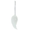 Stunning White Resin Glitter Angel Wing Hanging Decoration - 7.5cm