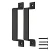 AIVOOF Barn Door Handles, 2 Pack Matte Black Sliding Door