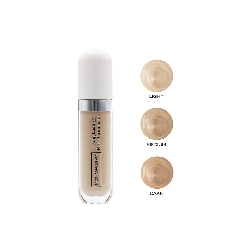 MONCARLINO Long Lasting Fluid Concealer, Light, 0.27 Fluid Ounce