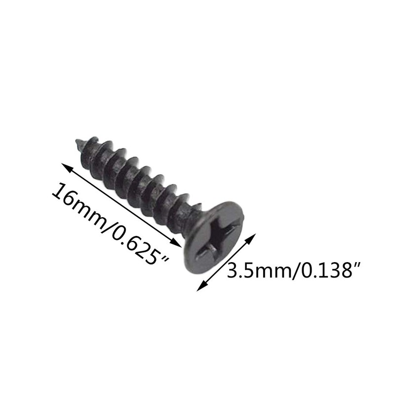 Biaungdo #6 X 5/8'' Black Oxide Coated Carbon Steel Flat