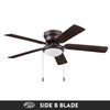 Portage Bay 51492 Cherry Hill Ceiling Fan, 52, Sienna Bronze