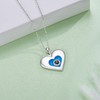 TYSO Evil Eye Necklace 925 Sterling Silver Blue Heart Evil