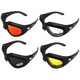 GALAXYLENSE Air Soft Shooting Hunting Glasses - High Impact Resistant Sunglasses - Motorcycle Glasses - UV Protection - Mens Military Glasses - Polycarbonate Lenses - Wide Application