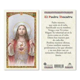 Oracion a El Padre Nuestro Tarjetas Laminadas en Espanol Laminated Prayer Cards - Pack of 25-