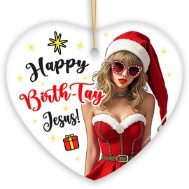 Have a Fearless Little Christmas Ornament, Trendy Pop Culture Holiday Decor (Heart)