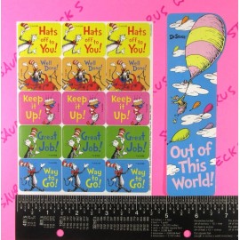 Eureka Dr. Seuss Out Of This World Encouraging Bookmark & Sticker Sheet Set