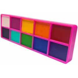 Colibrix Kitcito Mate, Pintura Facial Base Agua, 10 Colores, 60g, para Maquillaje Artístico, Día de Muertos, Halloween